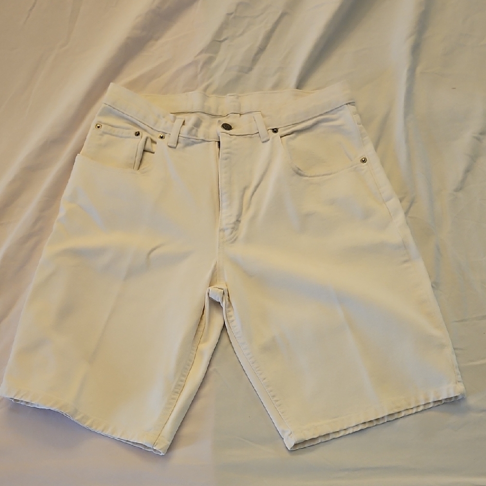 Men's Cream Cotton Shorts